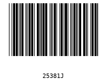 Bar code, type 39 25381