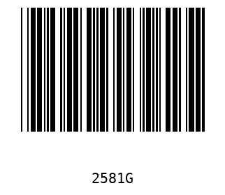 Bar code, type 39 2581