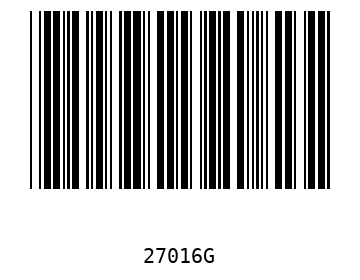 Bar code, type 39 27016