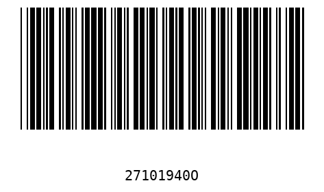 Bar code, type 39 27101940