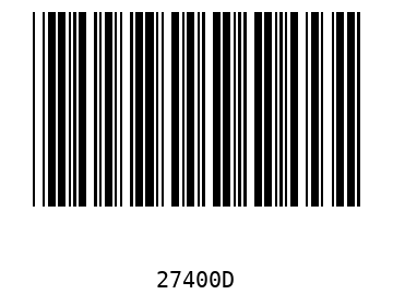 Bar code, type 39 27400