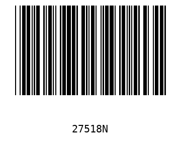 Bar code, type 39 27518