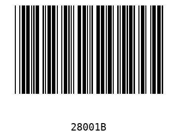 Bar code, type 39 28001