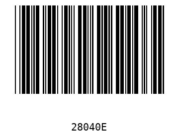 Bar code, type 39 28040