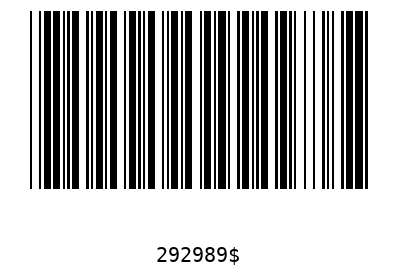Bar code, type 39 292989