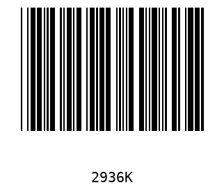 Bar code, type 39 2936