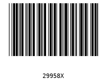 Bar code, type 39 29958
