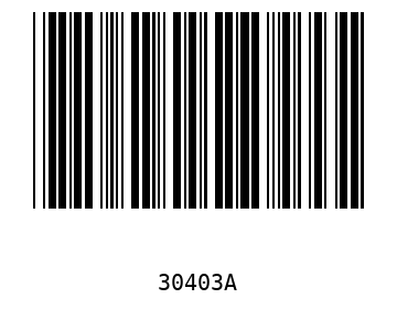 Bar code, type 39 30403
