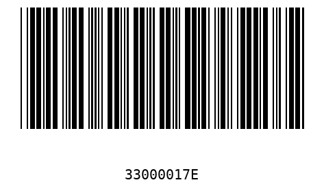 Bar code, type 39 33000017