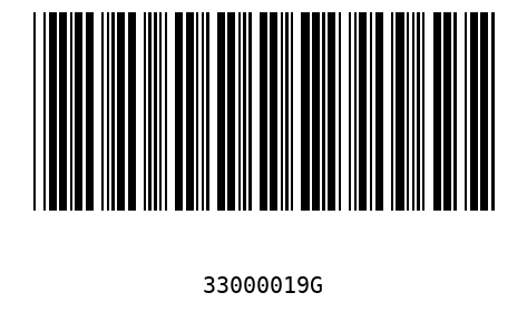 Bar code, type 39 33000019