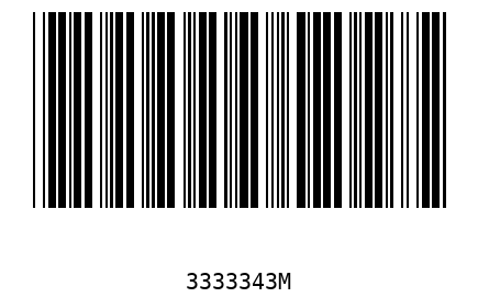 Bar code, type 39 3333343