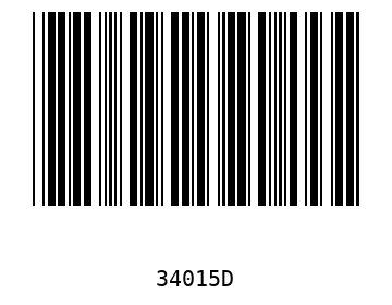 Bar code, type 39 34015