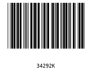 Bar code, type 39 34292