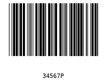 Bar code, type 39 34567
