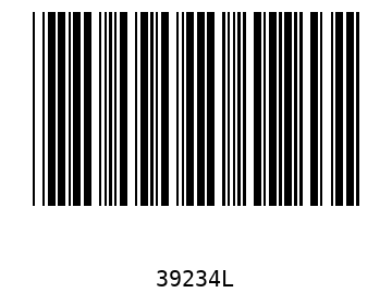 Bar code, type 39 39234