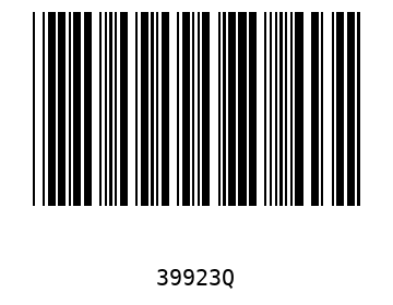 Bar code, type 39 39923