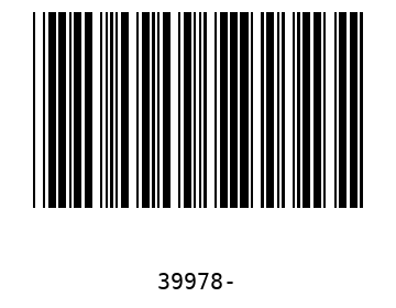 Bar code, type 39 39978