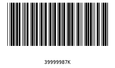 Bar code, type 39 39999987