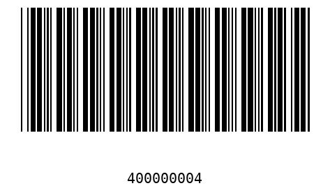 Bar code, type 39 40000000