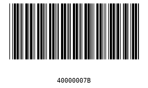 Bar code, type 39 40000007