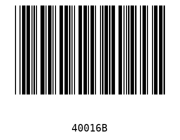 Bar code, type 39 40016