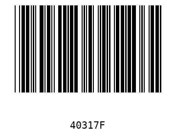 Bar code, type 39 40317