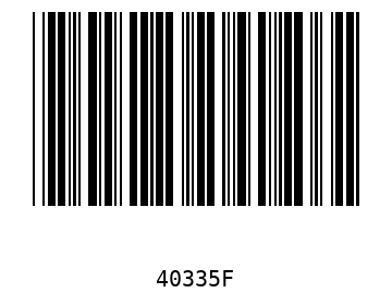 Bar code, type 39 40335