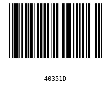 Bar code, type 39 40351