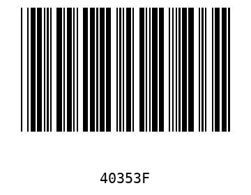 Bar code, type 39 40353