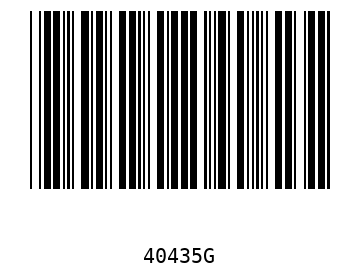Bar code, type 39 40435