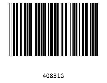 Bar code, type 39 40831