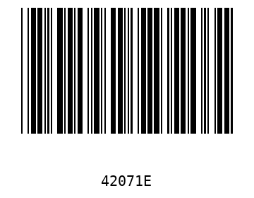 Bar code, type 39 42071