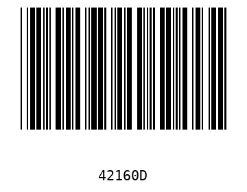Bar code, type 39 42160