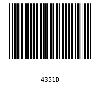 Bar code, type 39 4351