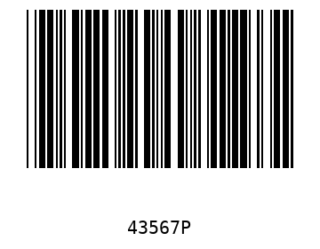 Bar code, type 39 43567