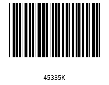 Bar code, type 39 45335
