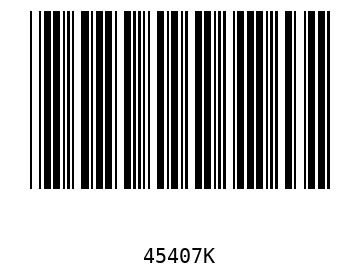 Bar code, type 39 45407