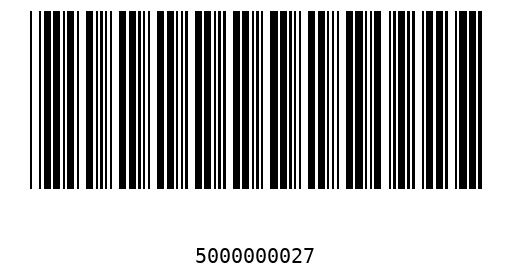 Bar code, type 39 500000002