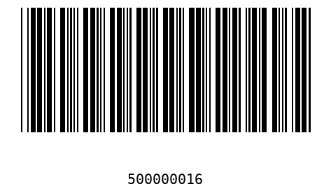Bar code, type 39 50000001