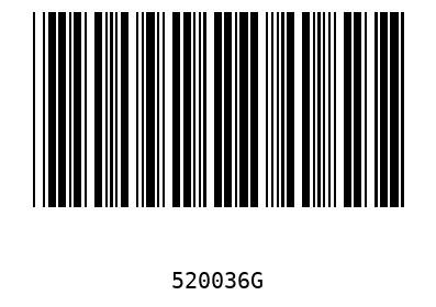 Bar code, type 39 520036