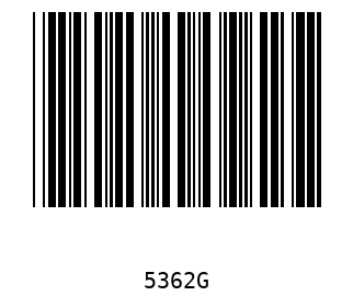 Bar code, type 39 5362