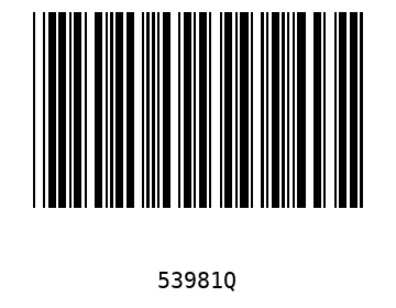 Bar code, type 39 53981