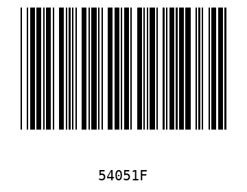 Bar code, type 39 54051
