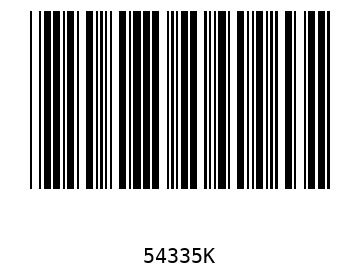 Bar code, type 39 54335