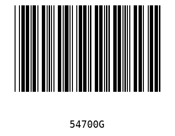 Bar code, type 39 54700