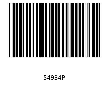 Bar code, type 39 54934