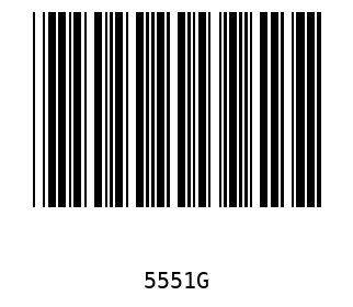 Bar code, type 39 5551