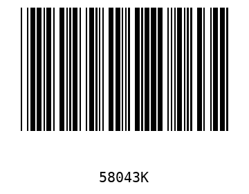 Bar code, type 39 58043