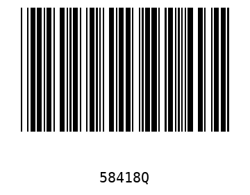 Bar code, type 39 58418