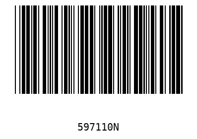 Bar code, type 39 597110